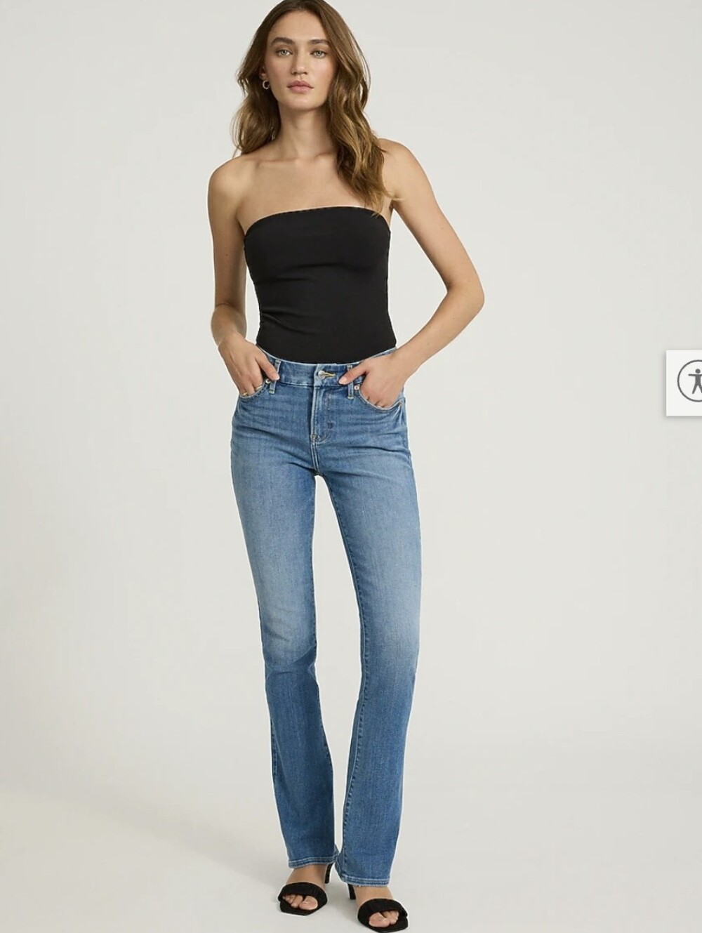 Express Flexx Hyper Stretch SkyScraper Mid Rise Medium Wash Jeans